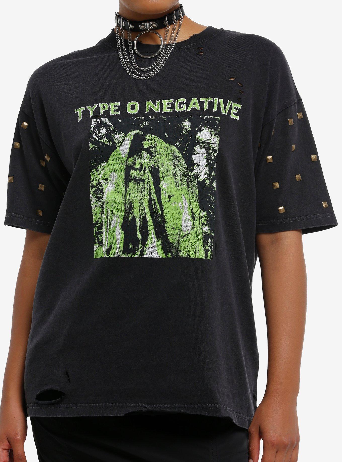 Type O Negative Studded Distressed T-Shirt