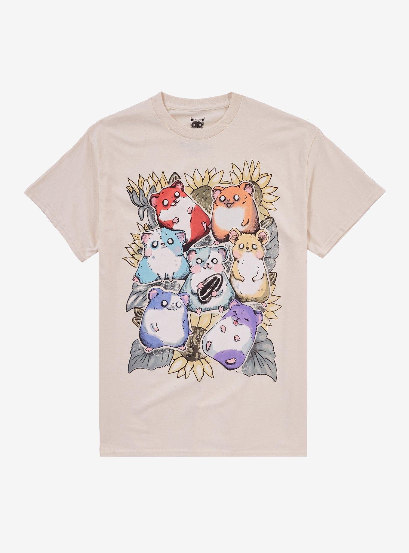 Rainbow Hamster Sunflower T-Shirt By Guild Of Calamity
