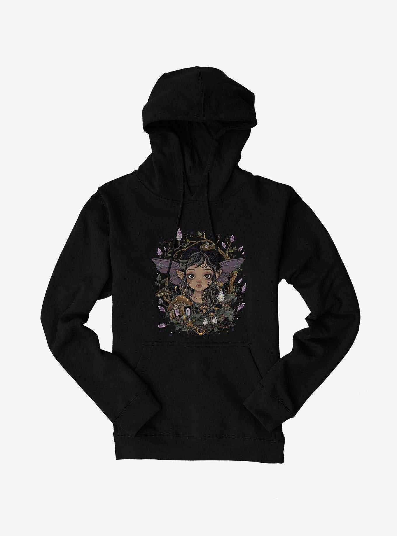 Dark Fairy Crystal Blossoms Hoodie