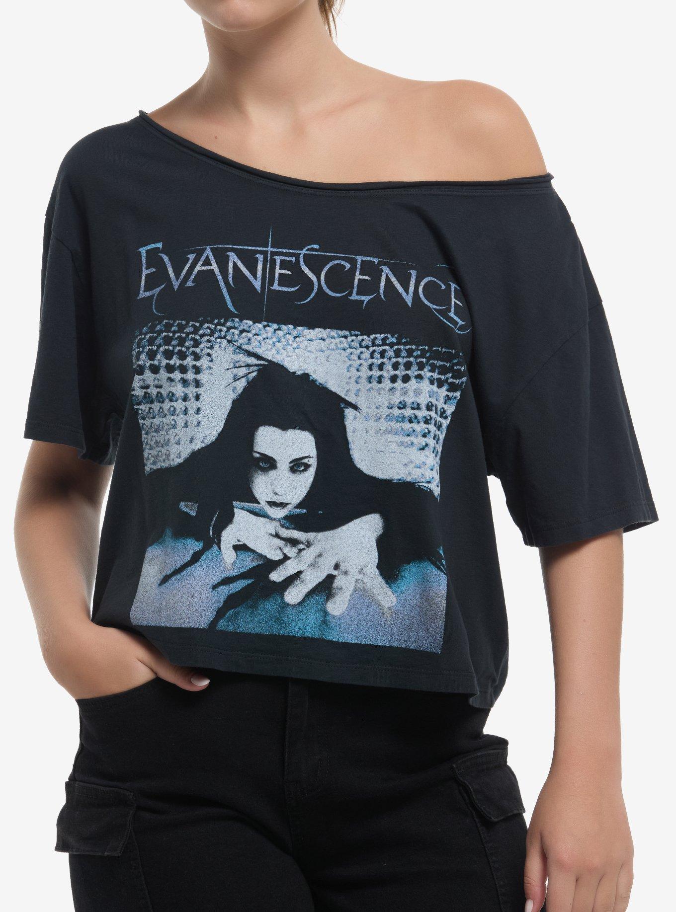 Evanescence Crawling Girls Crop OffTheShoulder TShirt Graphic Tee | Graphic Tee | Unisex Shirt | High-Quality Print