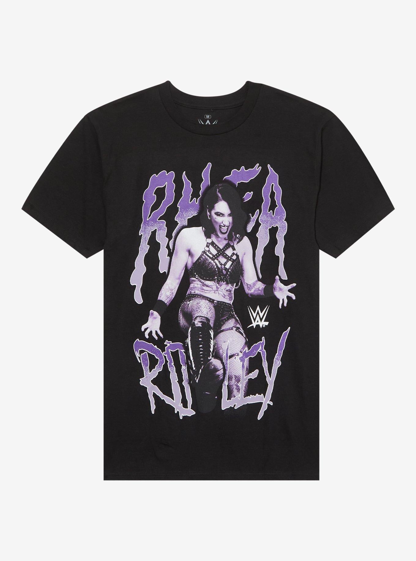 WWE Rhea Ripley Kicking Portrait Girls T-Shirt