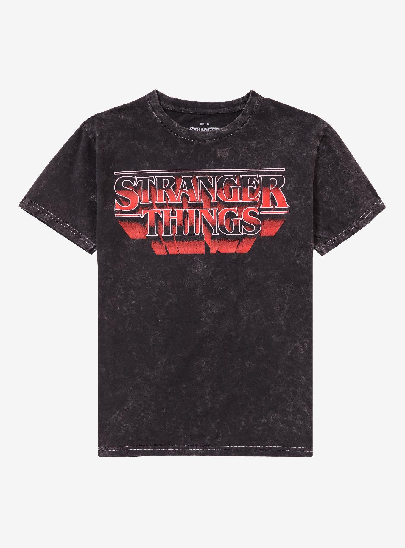Stranger Things Logo Dark Wash T-Shirt