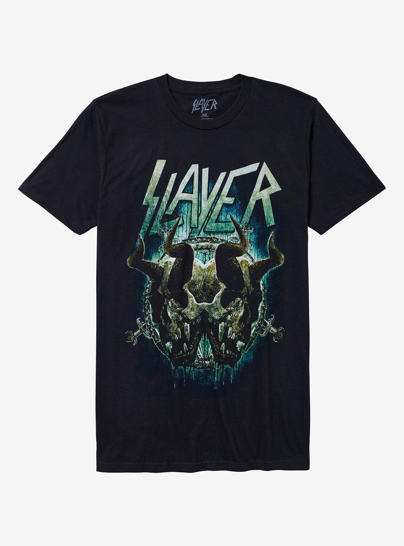 Slayer Double Horned Demon Skull T-Shirt