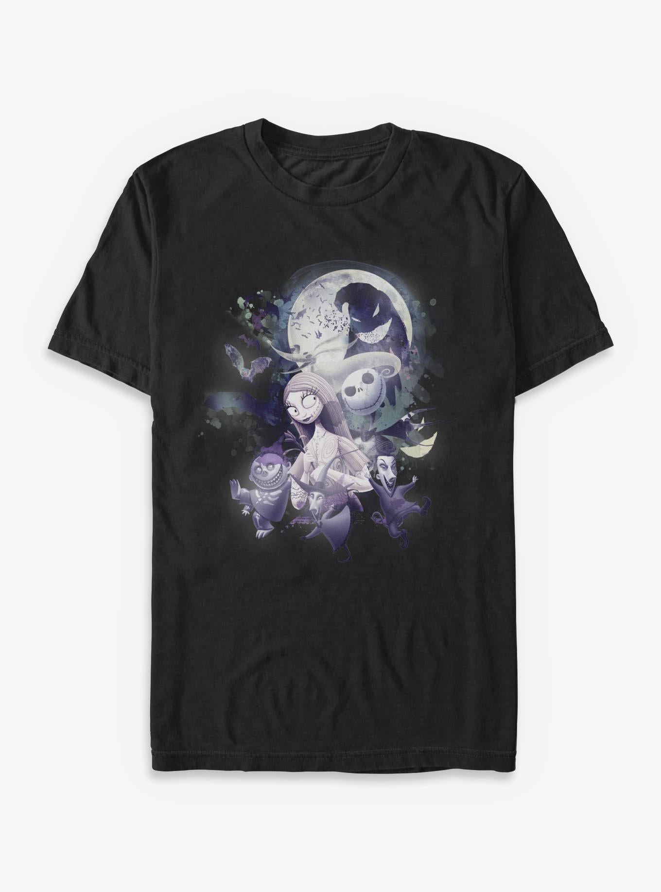 Disney The Nightmare Before Christmas Glow Night T-shirt | Trendy Graphic Tee | Casual Unisex T-shirt