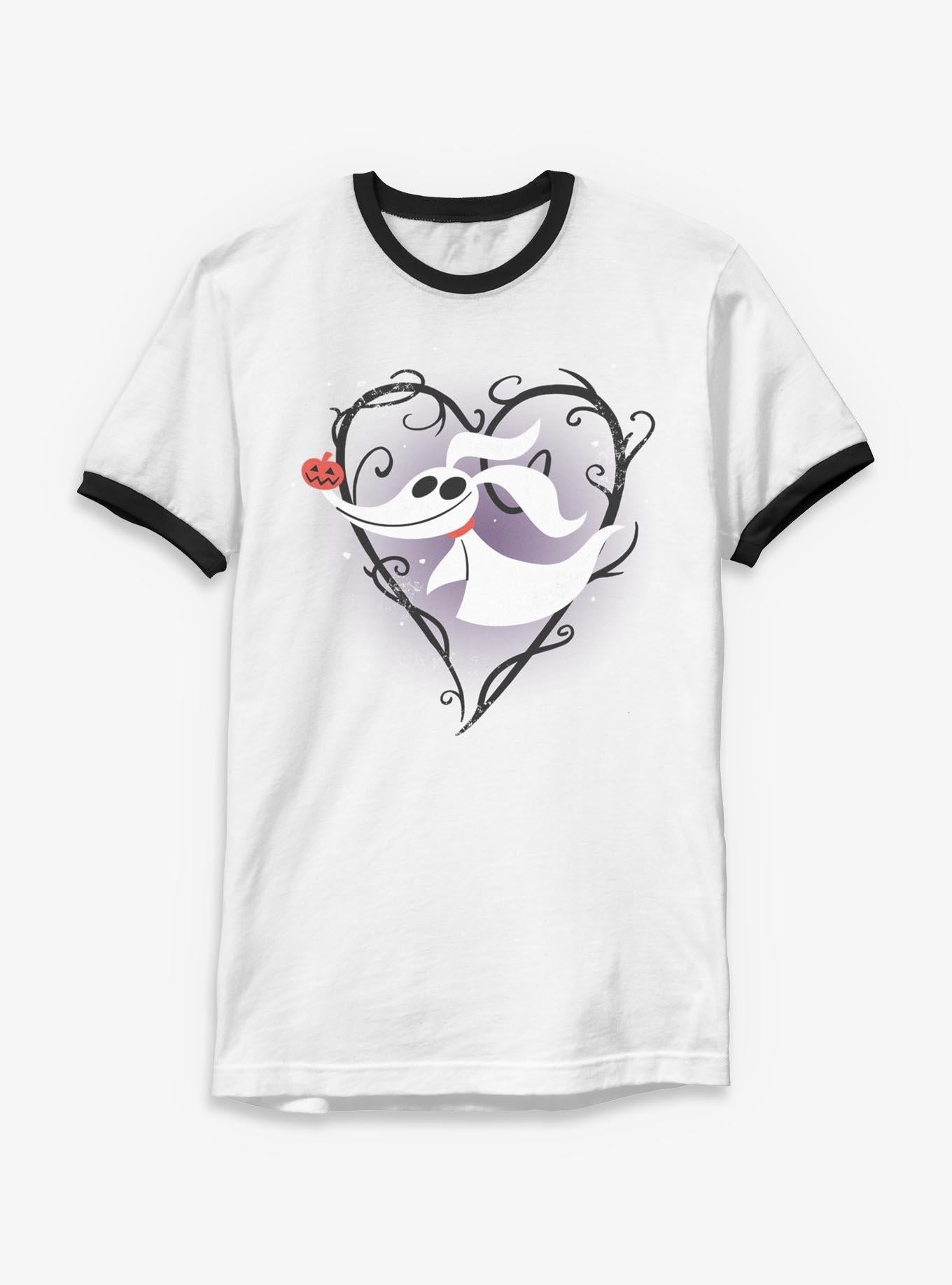 Disney The Nightmare Before Christmas Zero Pumpkin Nose Ringer T-Shirt T-Shirt | High-Quality Print | Top Pick For Fans