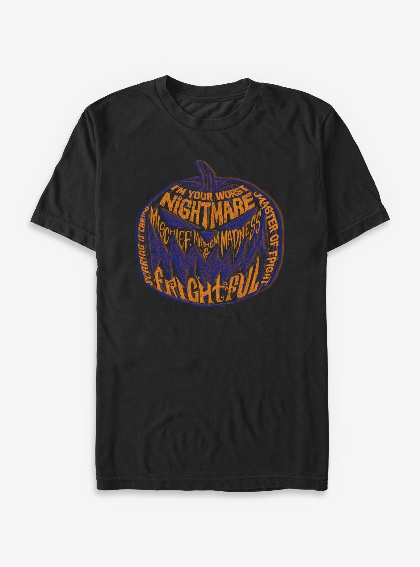 Disney The Nightmare Before Christmas Pumpkin Text T-Shirt T-Shirt | Viral Style | Great Gift Idea