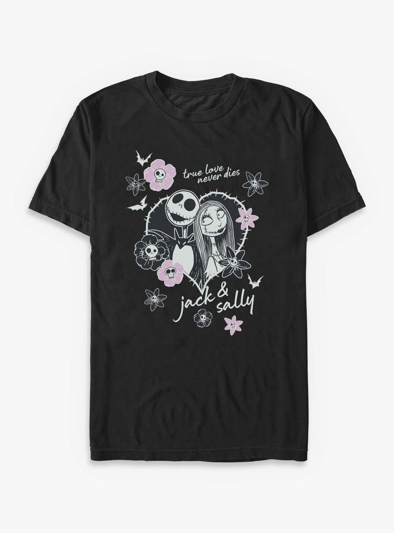 Disney The Nightmare Before Christmas Heart Jack And Sally T-Shirt T-Shirt | Exclusive Edition | High Demand Item