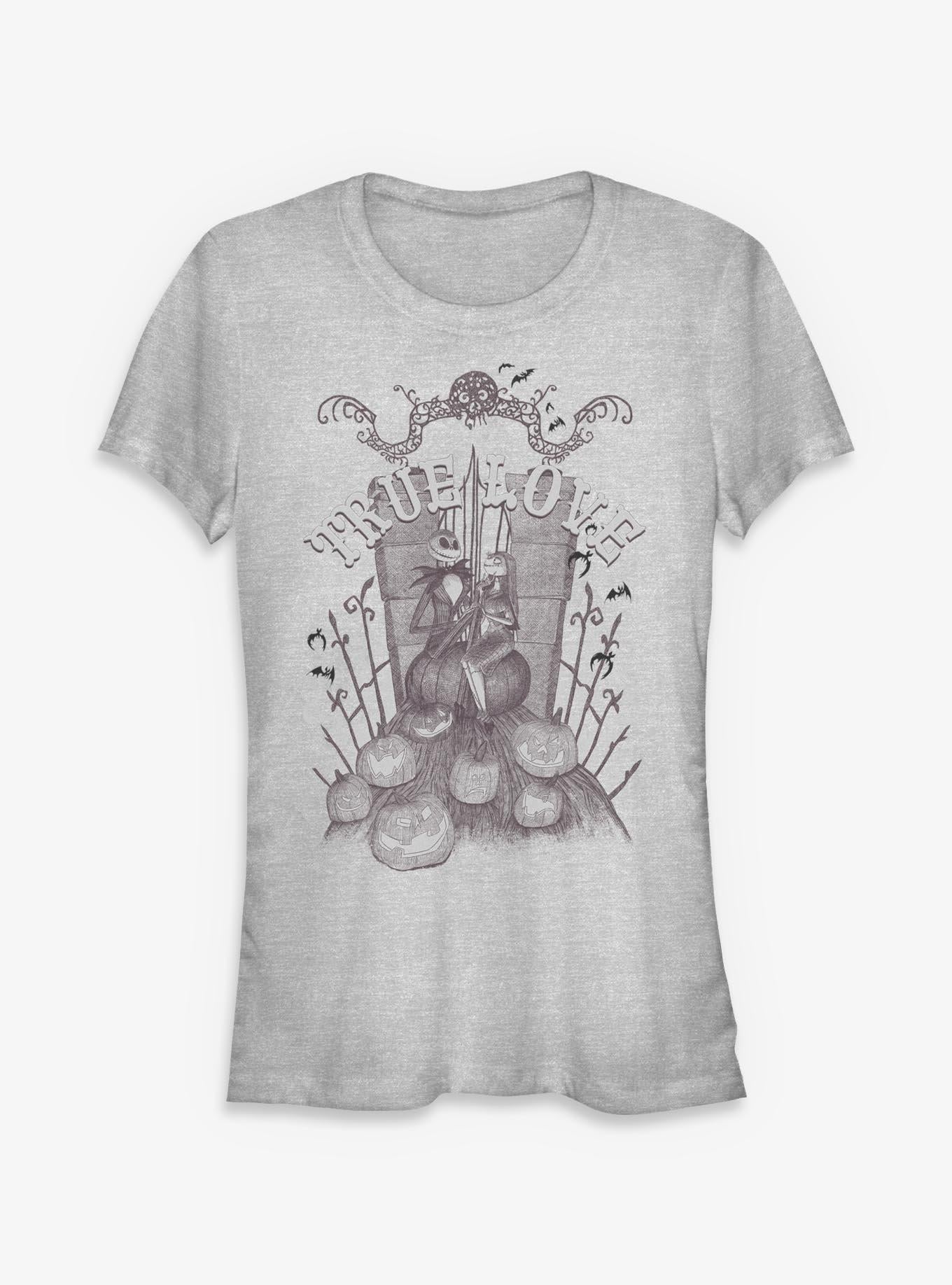 Disney The Nightmare Before Christmas Jack Sally True Love Yard Girls T-Shirt T-Shirt | Streetwear Vibe | Perfect For Daily Wear