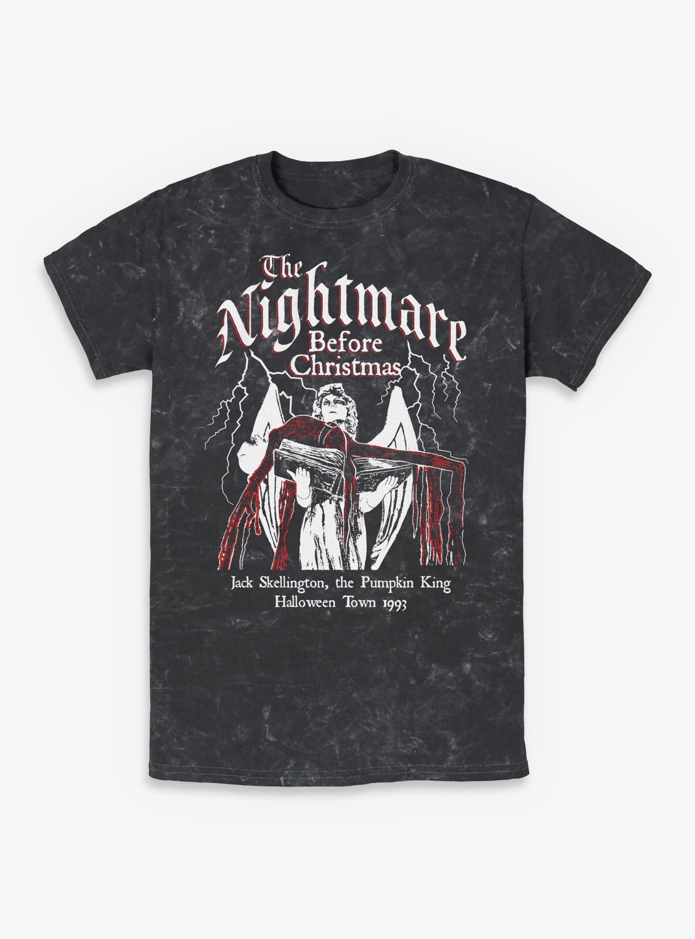 Disney The Nightmare Before Christmas Jack On Angel Statue Mineral Wash T-Shirt T-Shirt | Streetwear Vibe | Perfect For Daily Wear