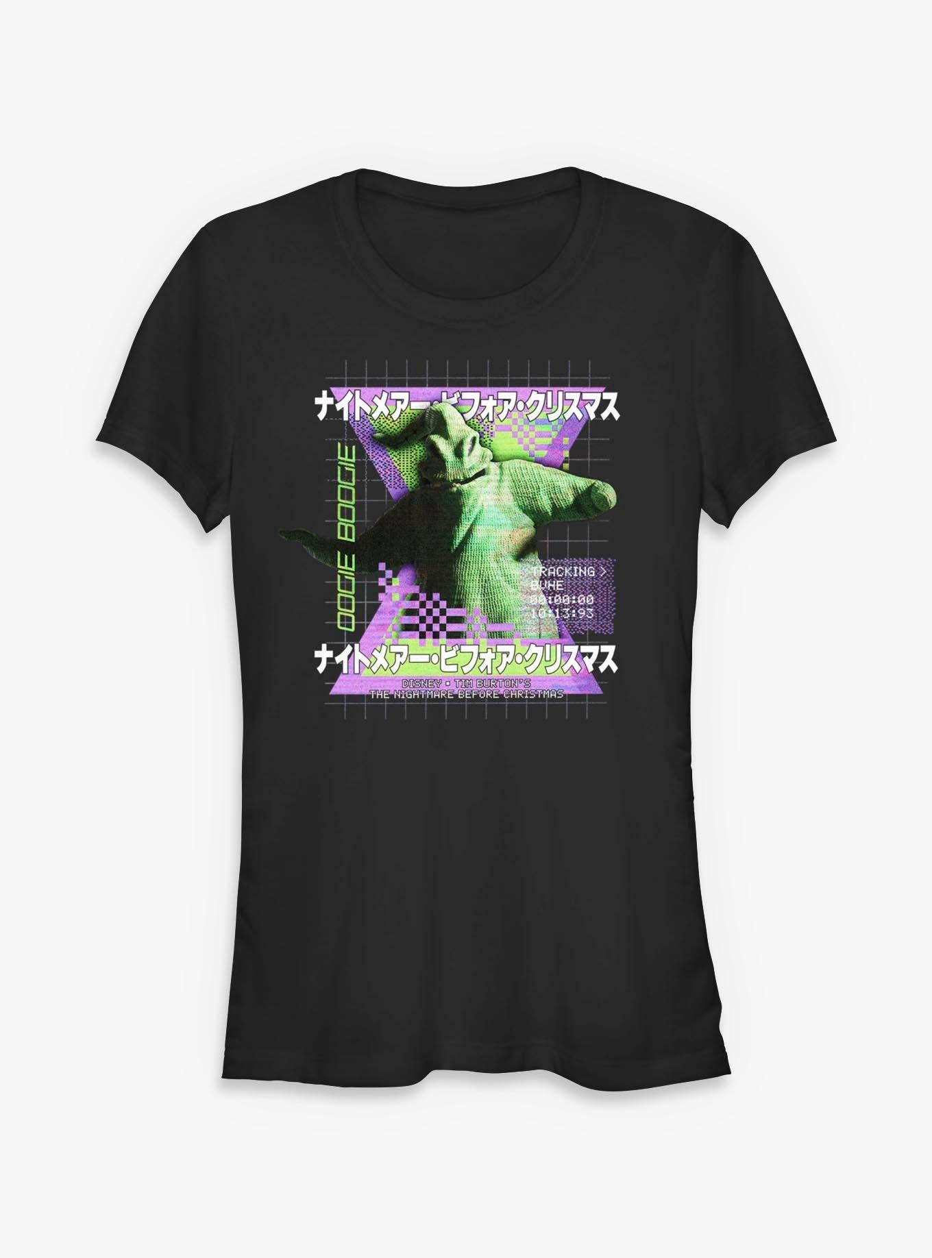 Disney The Nightmare Before Christmas Vaporwave Oogie Girls T-Shirt T-Shirt | Aesthetic Graphic | Must-Have Style