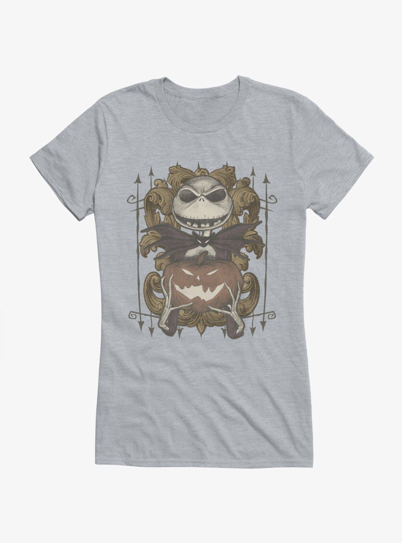 Disney The Nightmare Before Christmas Jack Pumpkin Flourish Girls T-Shirt Hot Topic Exclusive T-Shirt | Exclusive Edition | Great Gift Idea