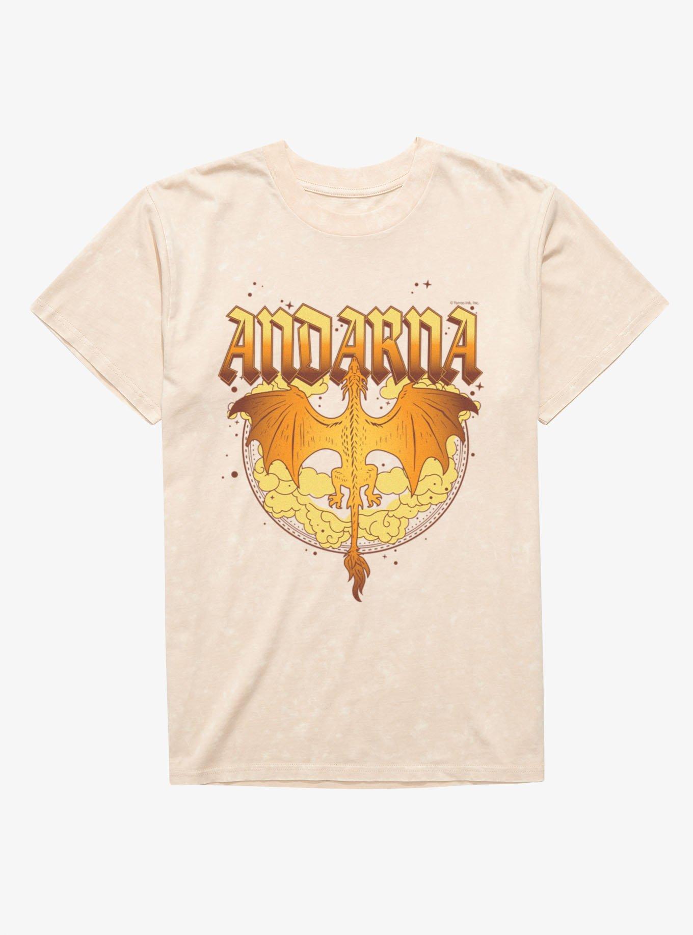 Fourth Wing Andarna Dragon Flight Mineral Wash T-Shirt Hot Topic Excluisve