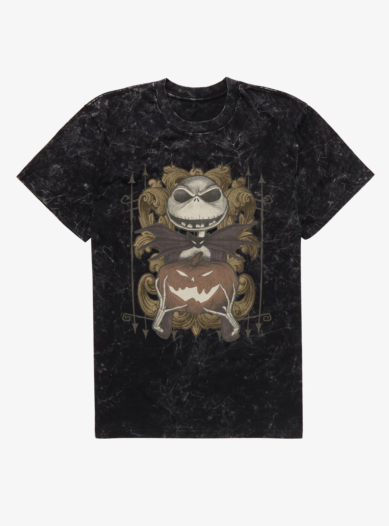 Disney The Nightmare Before Christmas Jack Pumpkin Flourish Mineral Wash T-Shirt Hot Topic Exclusive T-Shirt | Premium Graphic | Trending Now