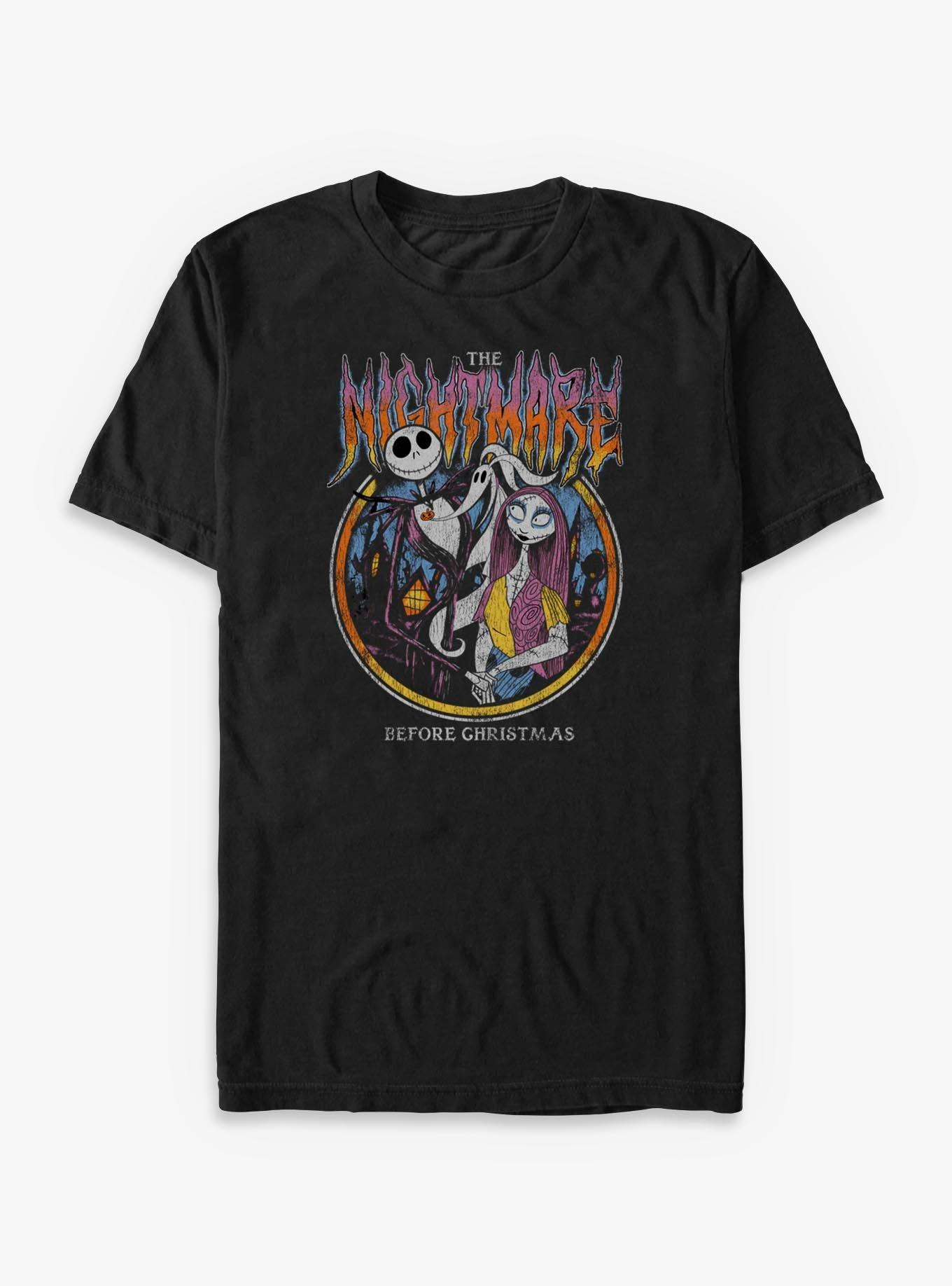 Disney The Nightmare Before Christmas Jack and Sally Metal Circle Big Tall T-Shirt T-Shirt | Aesthetic Graphic | Must-Have Style