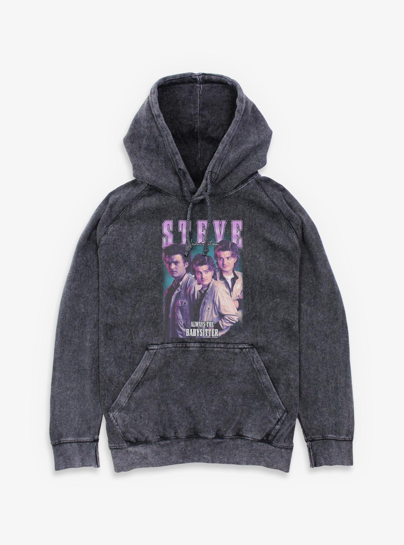 Stranger Things Steve Harrington Collage Mineral Wash Hoodie