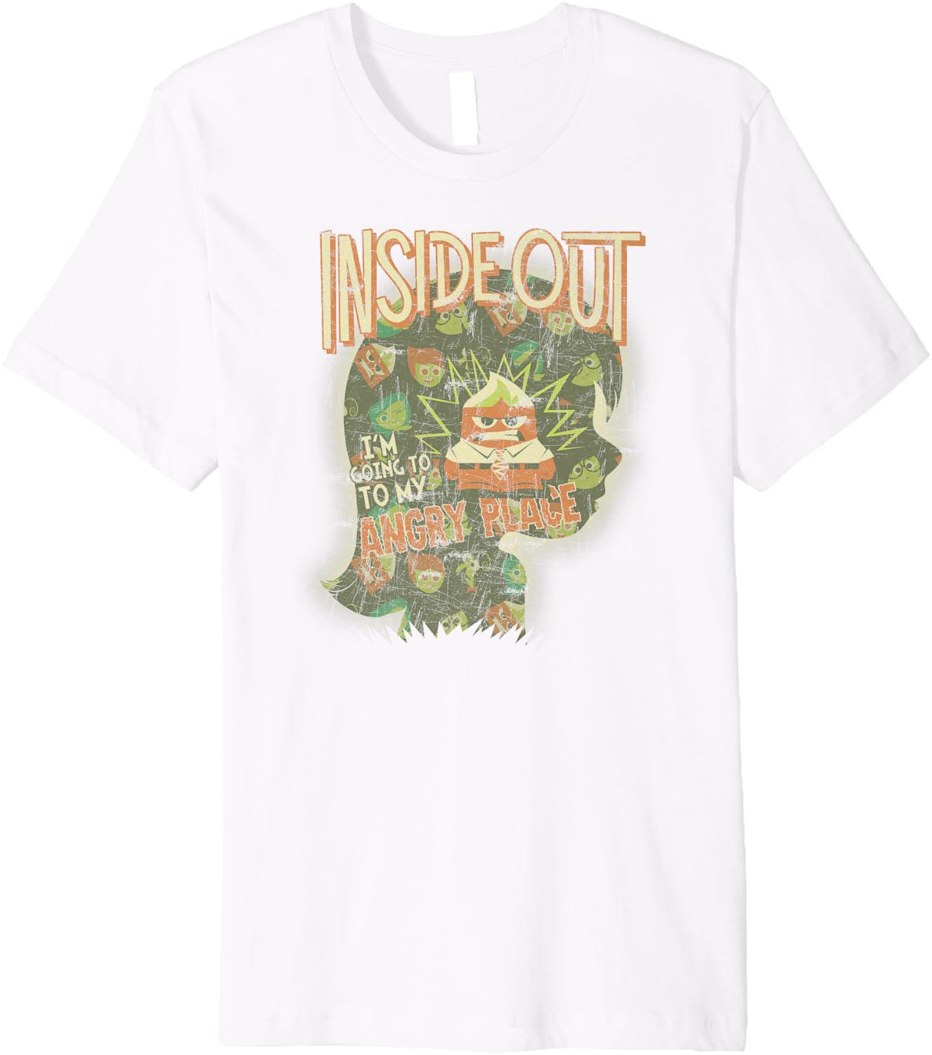 Disney Pixar Inside Out I'm Going To My Angry Place Faded Premium