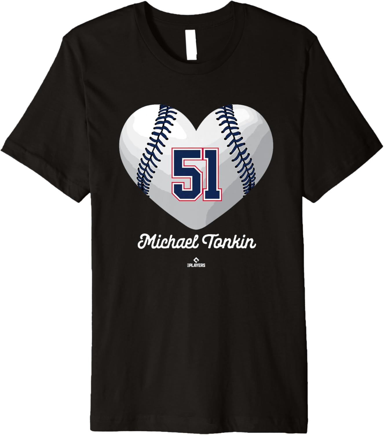 Baseball Heart Number Michael Tonkin Atlanta MLBPA Premium
