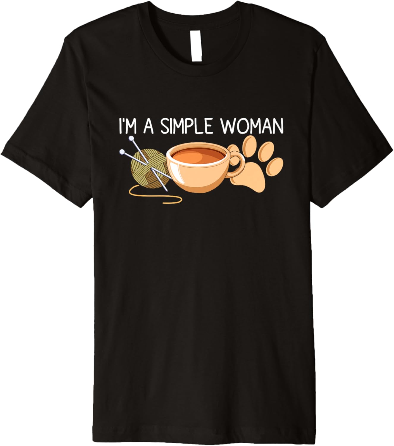 Funny Knitting Knitters Women Yarn Dog Owner Coffee Lover Premium