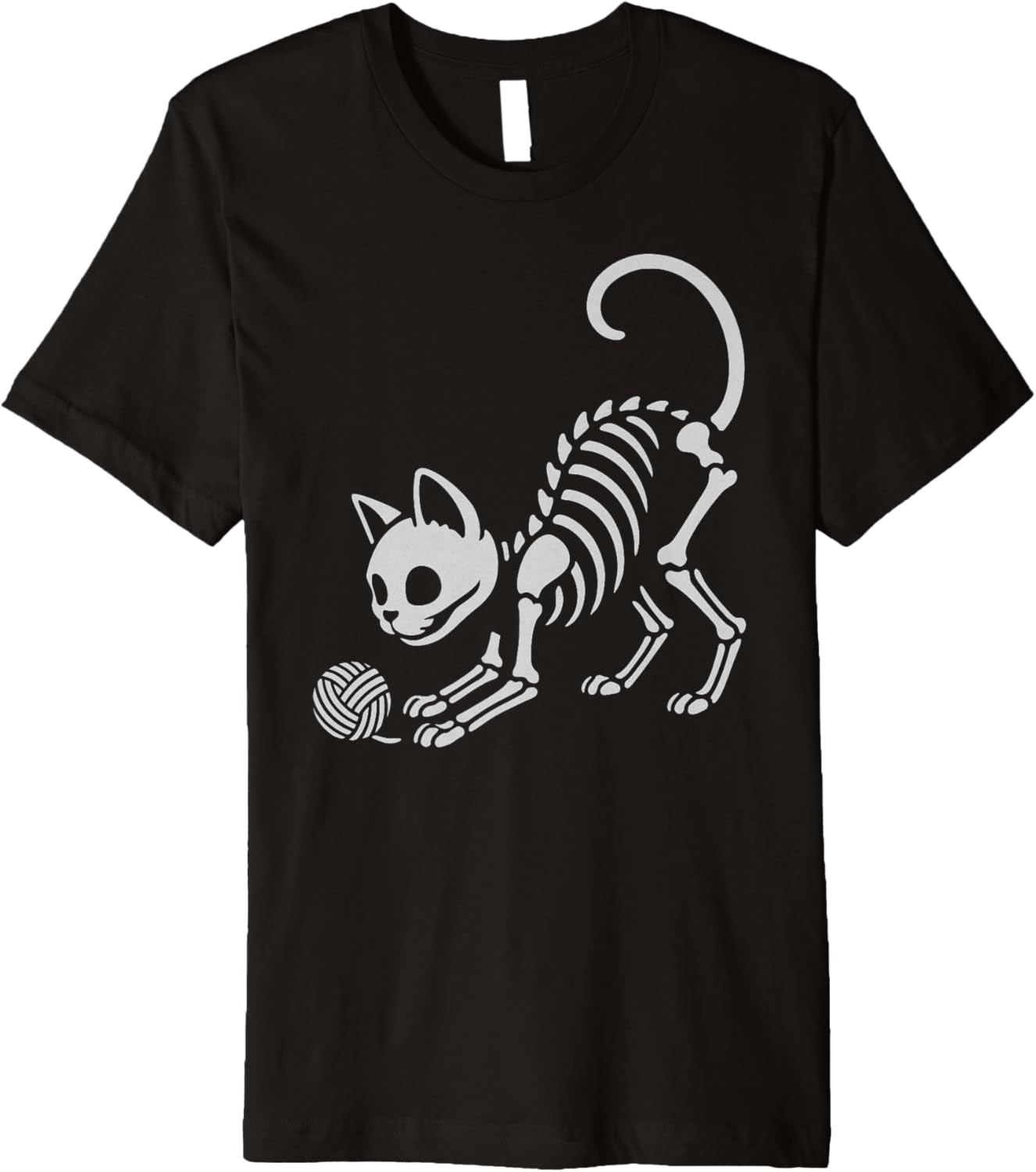 Cute Cat Yarn Skeleton Halloween Mom Dad Kids Premium