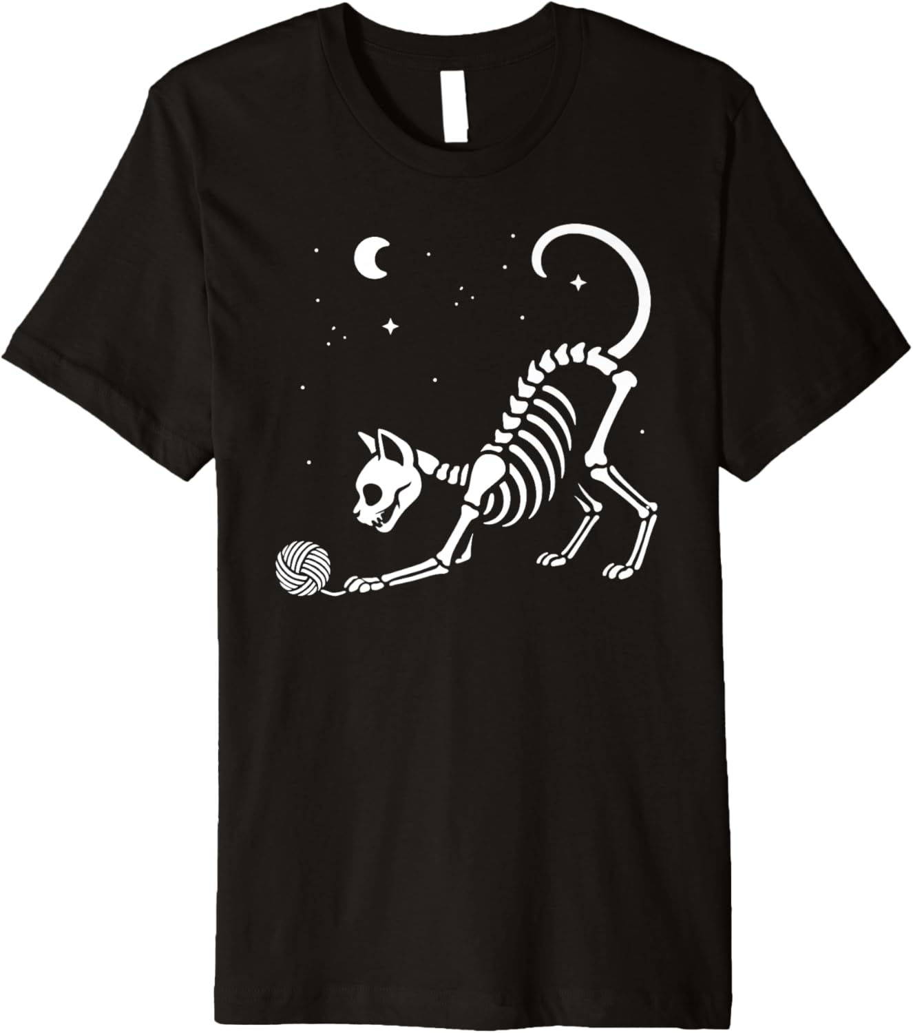 Cute Skeleton Cat Halloween Yarn Mom Dad Kids Premium