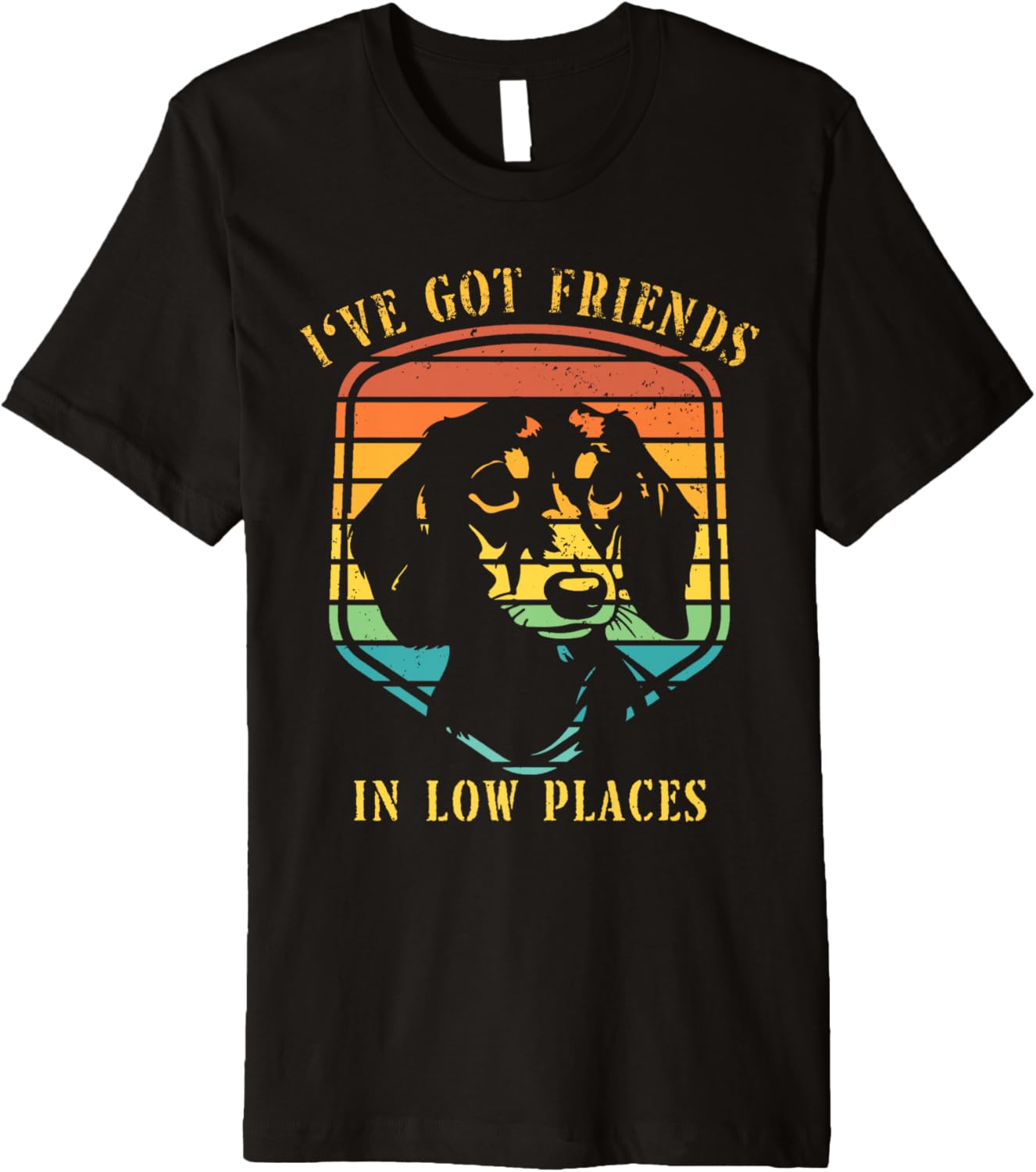 Funny Dachshund Got Friends Low Places Weiner-Dog Lover Gift Premium