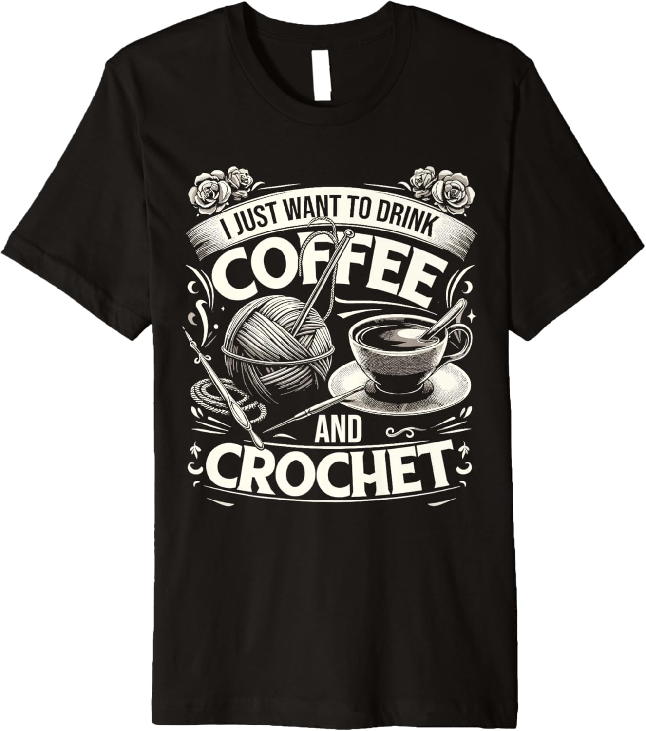 Crochet Knitting Yarn Crocheter Coffee Premium