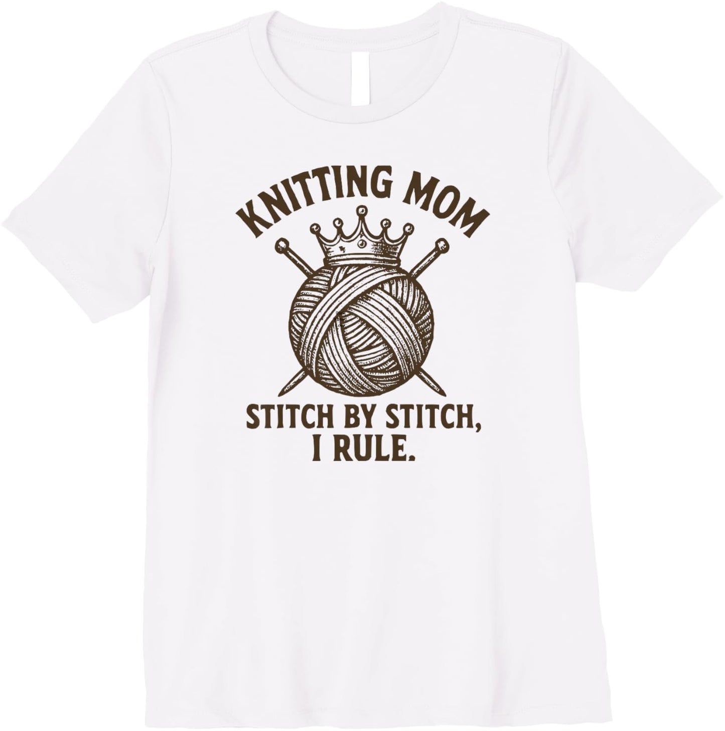 Womens Knitting Mom Yarn Queen Vintage Funny Yarn Ball Premium