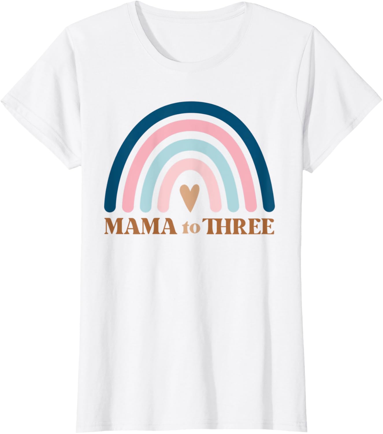 Womens Mom of Three, Third Baby Announcement, Mothers Day Gift