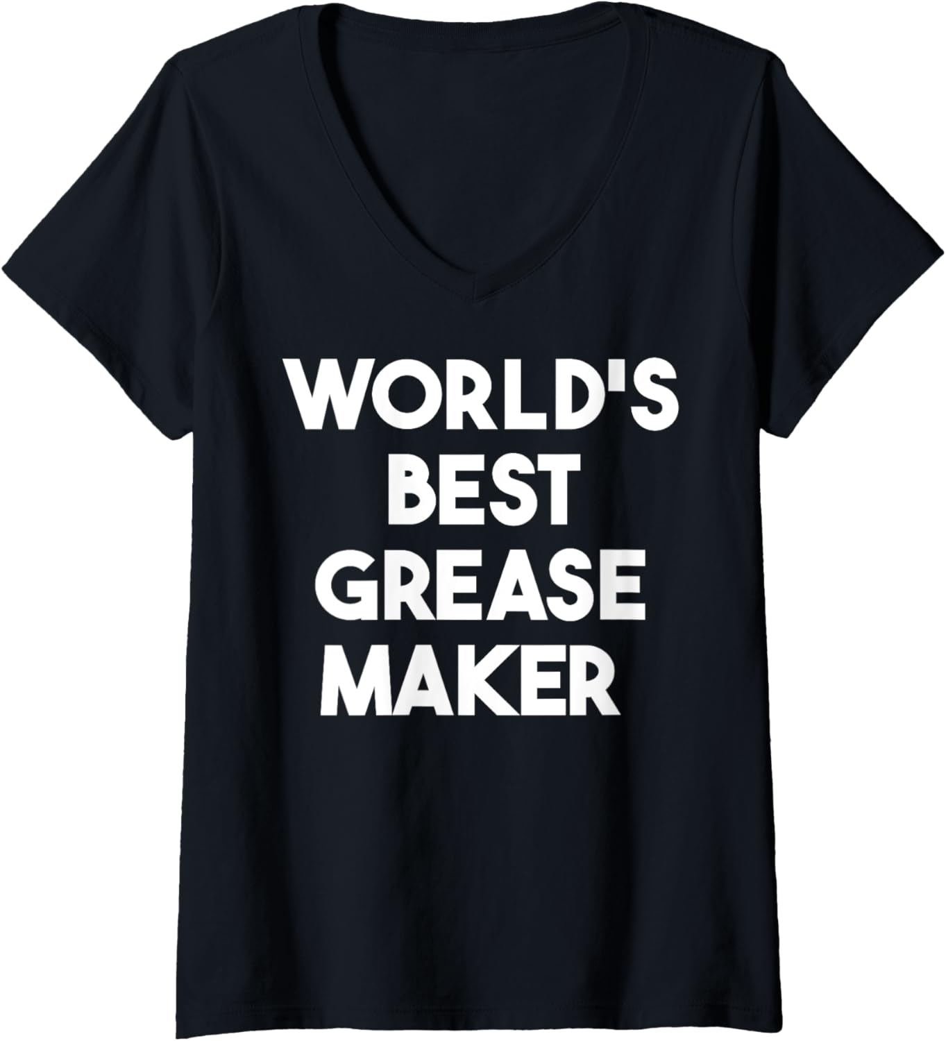 Womens World's Best Grease Maker V-Neck