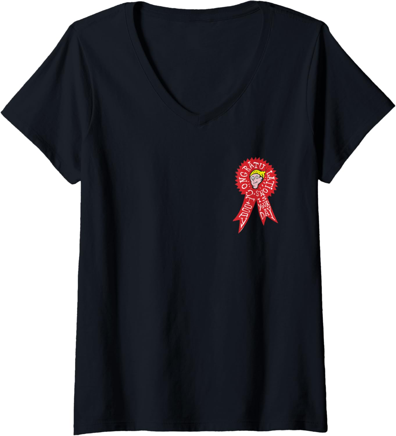 Dr. Seuss Oh the Places You'll Go "Today is Your Day" Badge V-Neck