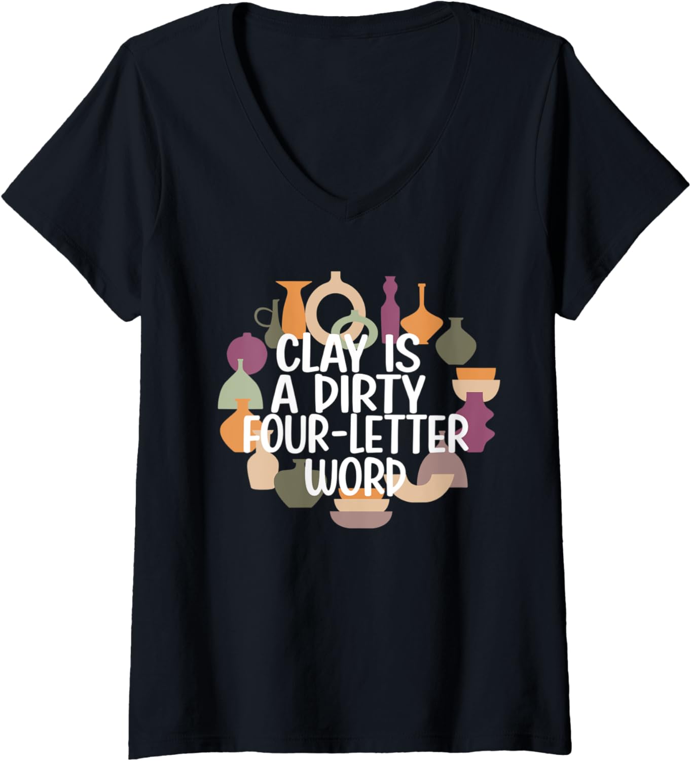 Womens Pottery Ceramic Pottery Ceramics Pottery Maker V-Neck