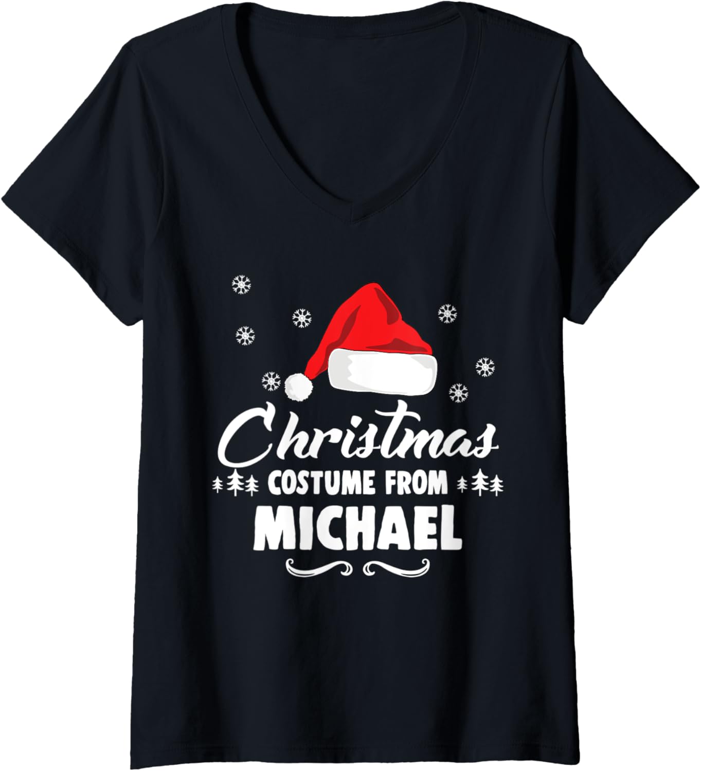 Womens Personalized Christmas costume From Michael V-Neck
