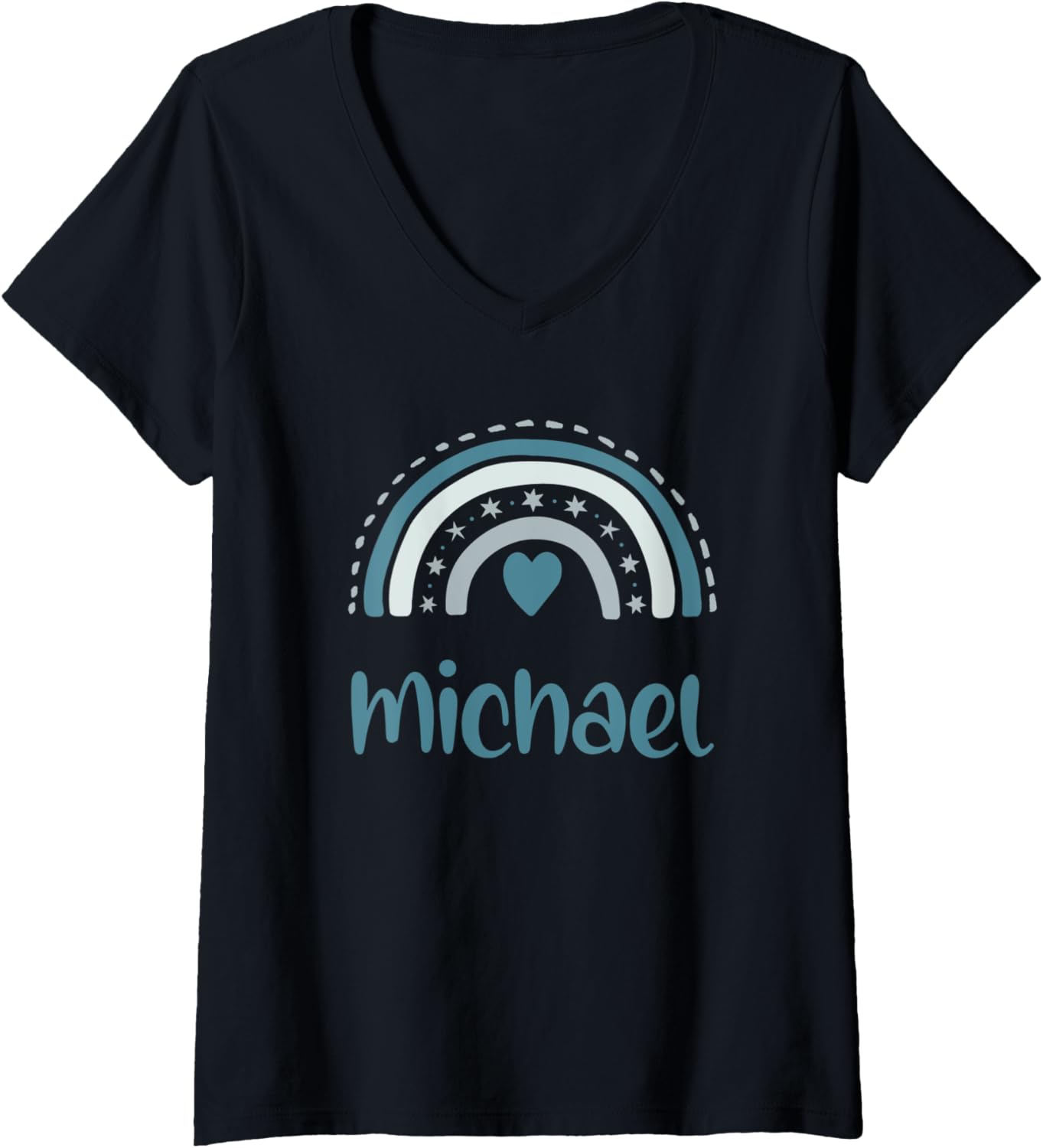 Womens Rainbow Michael V-Neck
