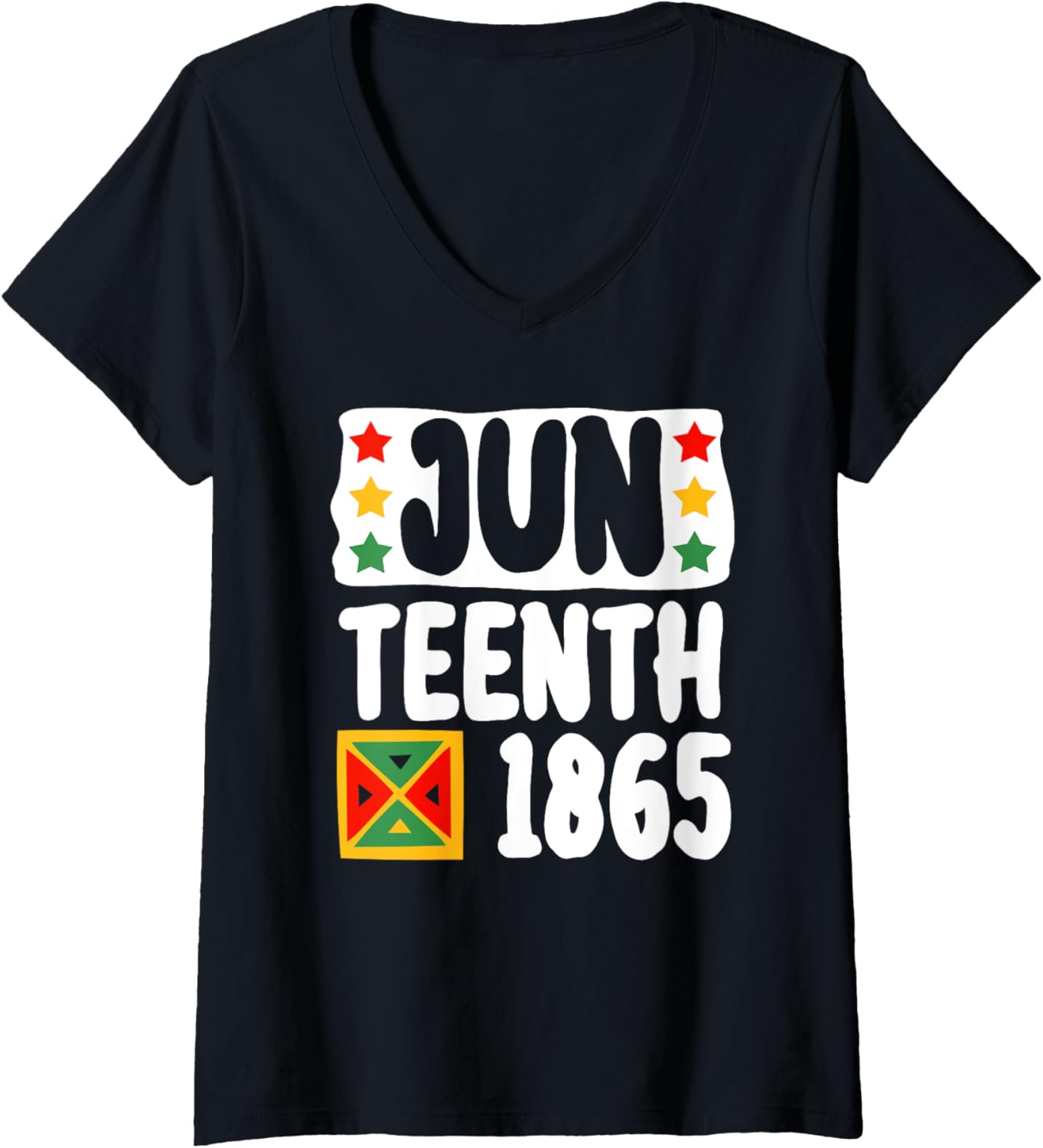 Womens The Children's Place Short Sleeve Black History Graphic V-Neck