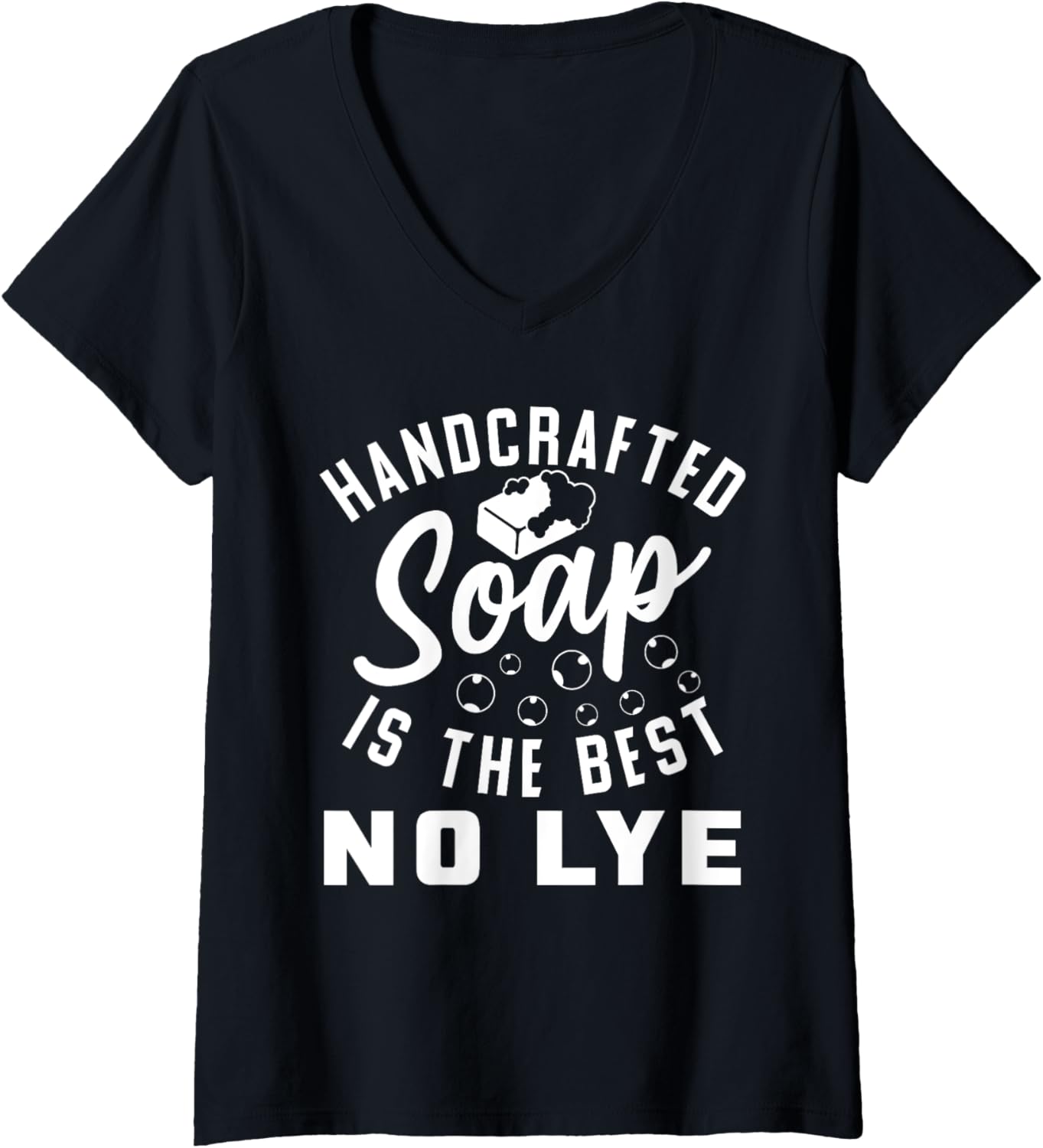 Womens Handcrafted Handmade Soap Design For Soap Makers V-Neck