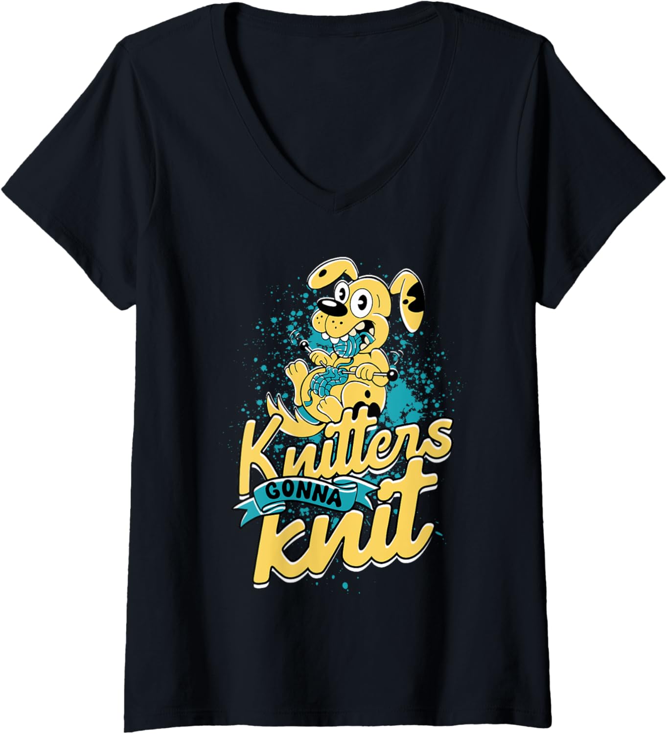 Womens Knitting Yarn Knitter Knitters gonna knit V-Neck