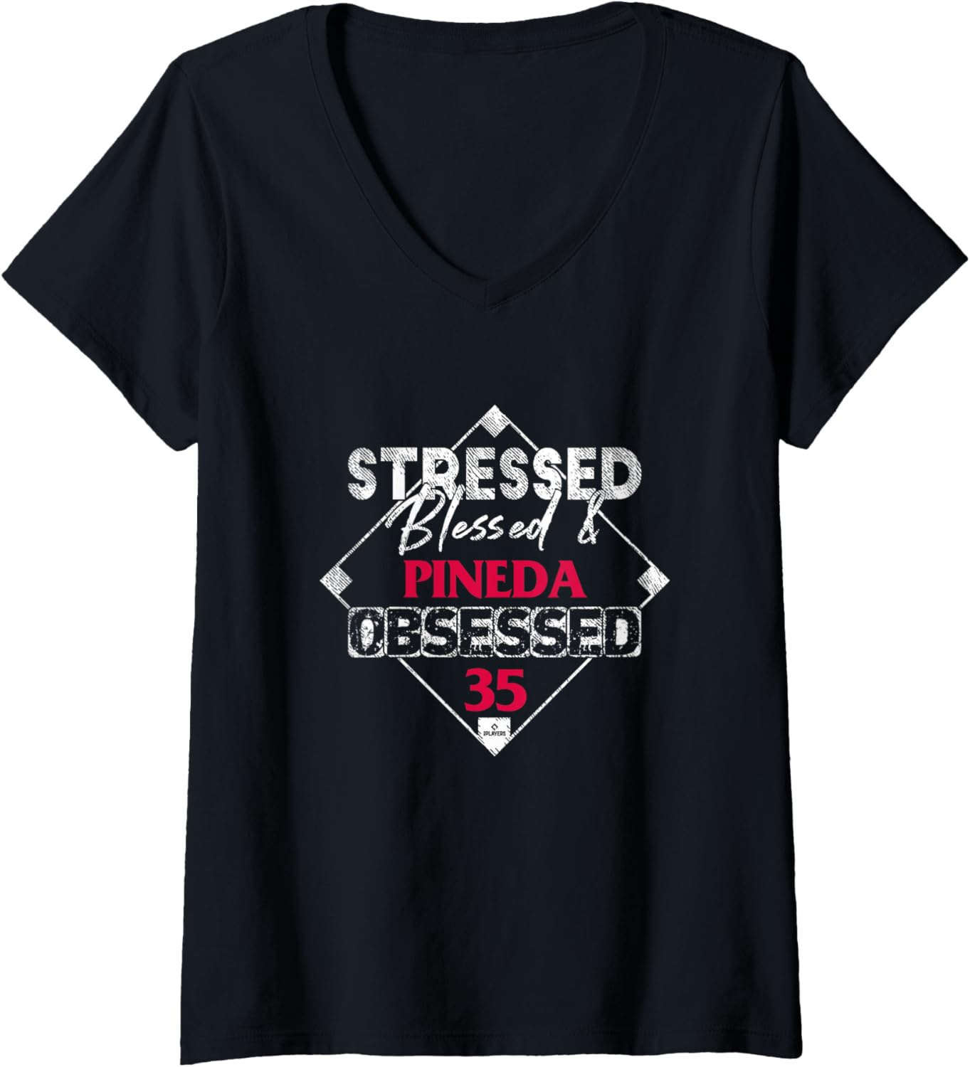 Womens Pineda Obsessed Michael Pineda Baseball Player MLBPA V-Neck