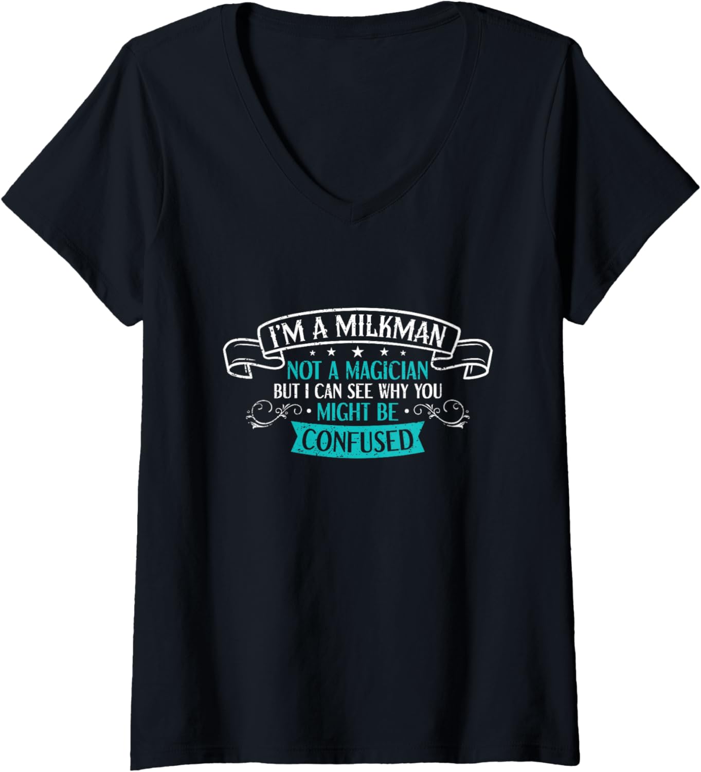 Womens Milkman Milk Man Milk Milkmen Milk Maker Funny Job Professio V-Neck