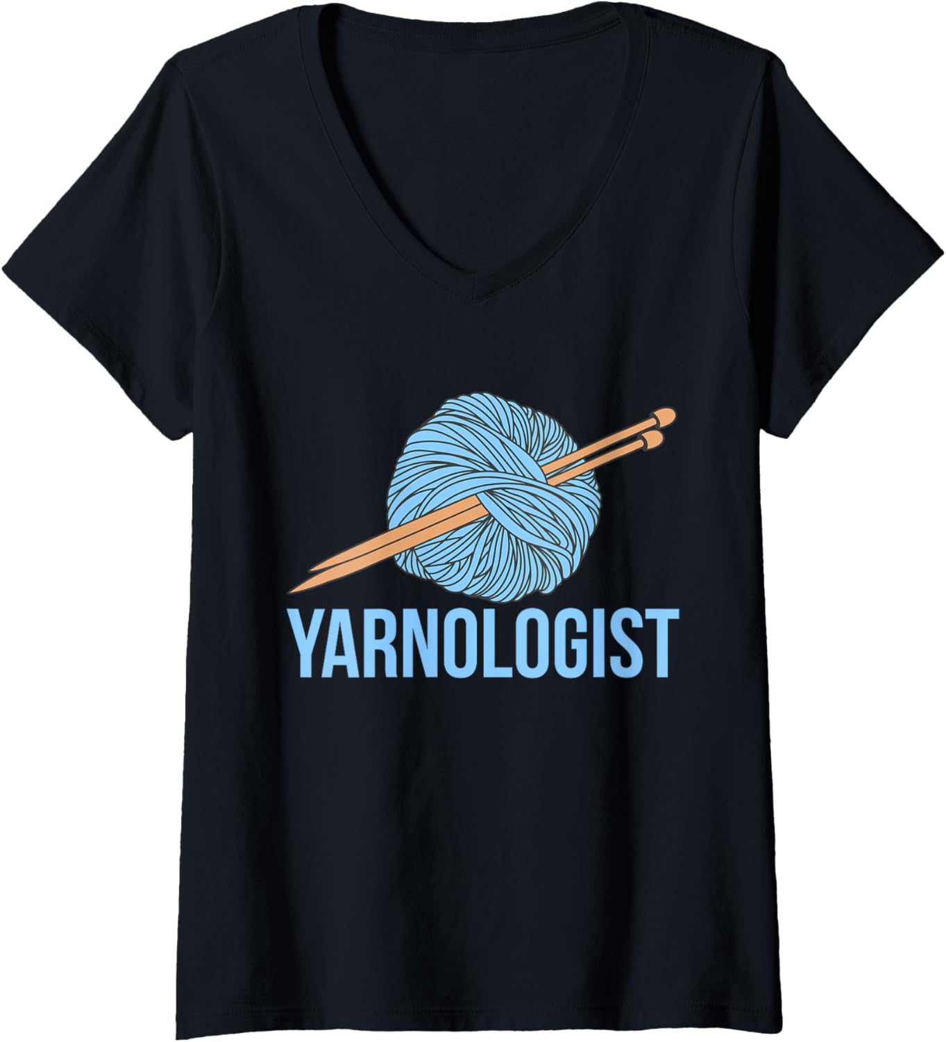 Womens Wool Collection YARNOLOGIST Funny Knitting Yarn V-Neck