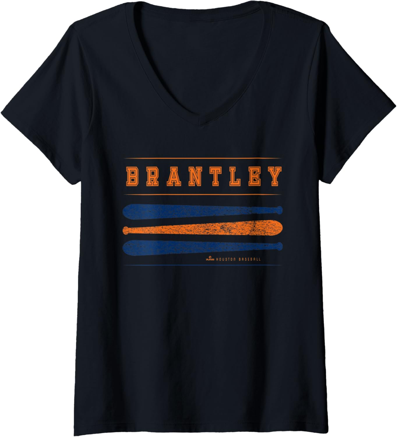 Vintage Baseball Bat Gameday Michael Brantley Houston MLBPA V-Neck