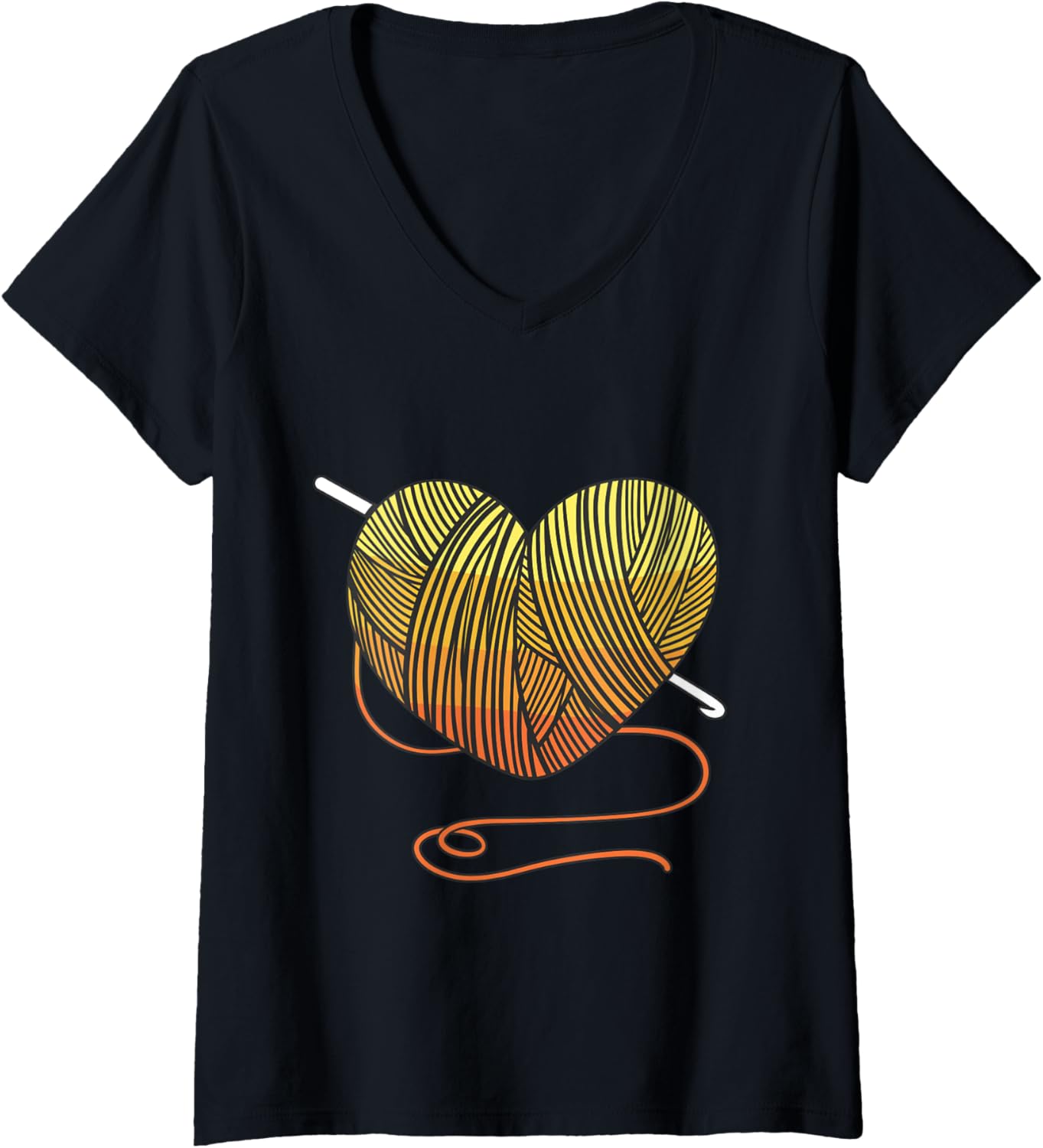 Womens Knitting Crocheting Yarn V-Neck