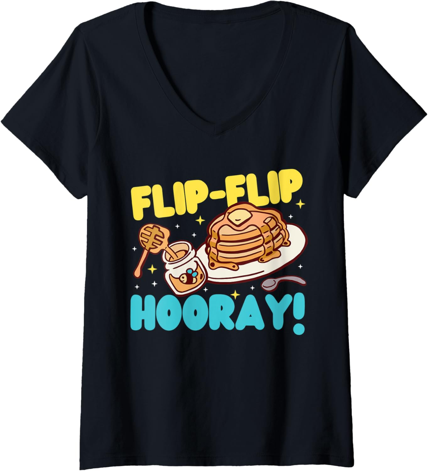 Womens Pancake Maker: Flip-Flip Hooray! V-Neck