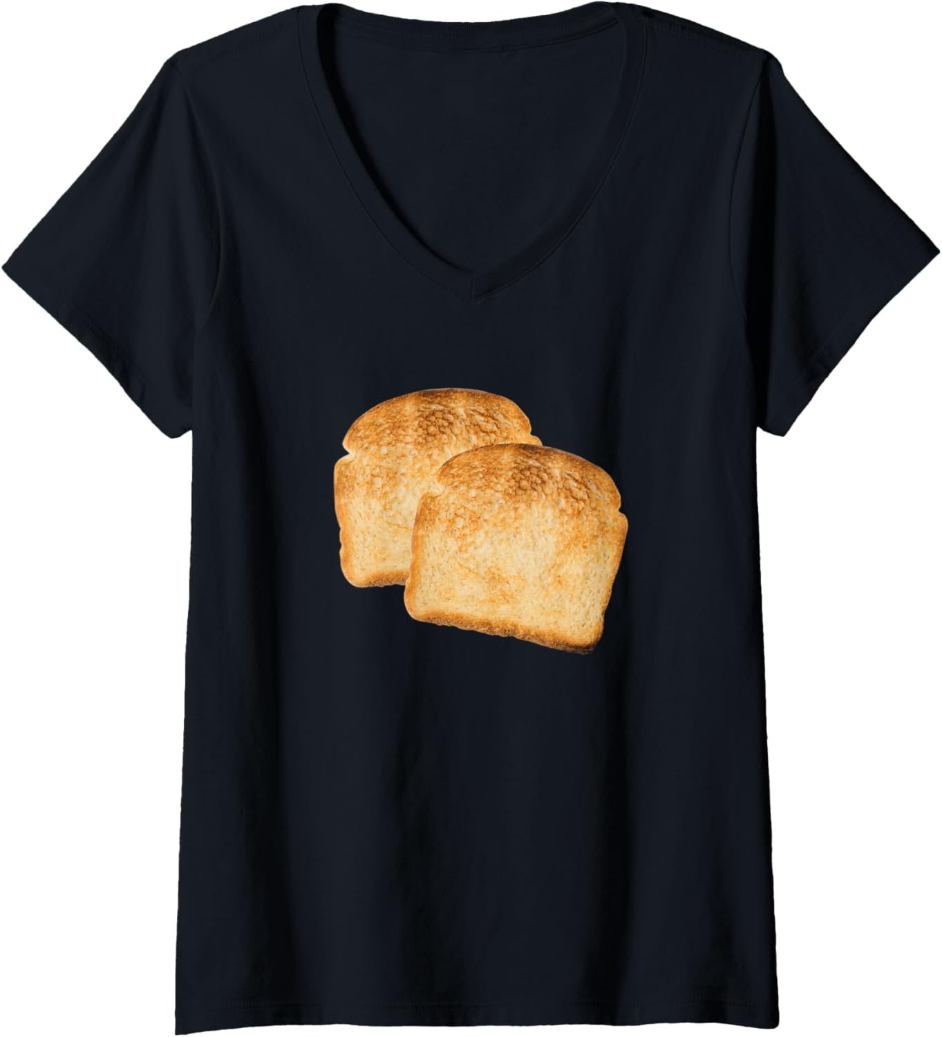 Womens Toasted Bread Toast Maker Funny Halloween Costume V-Neck