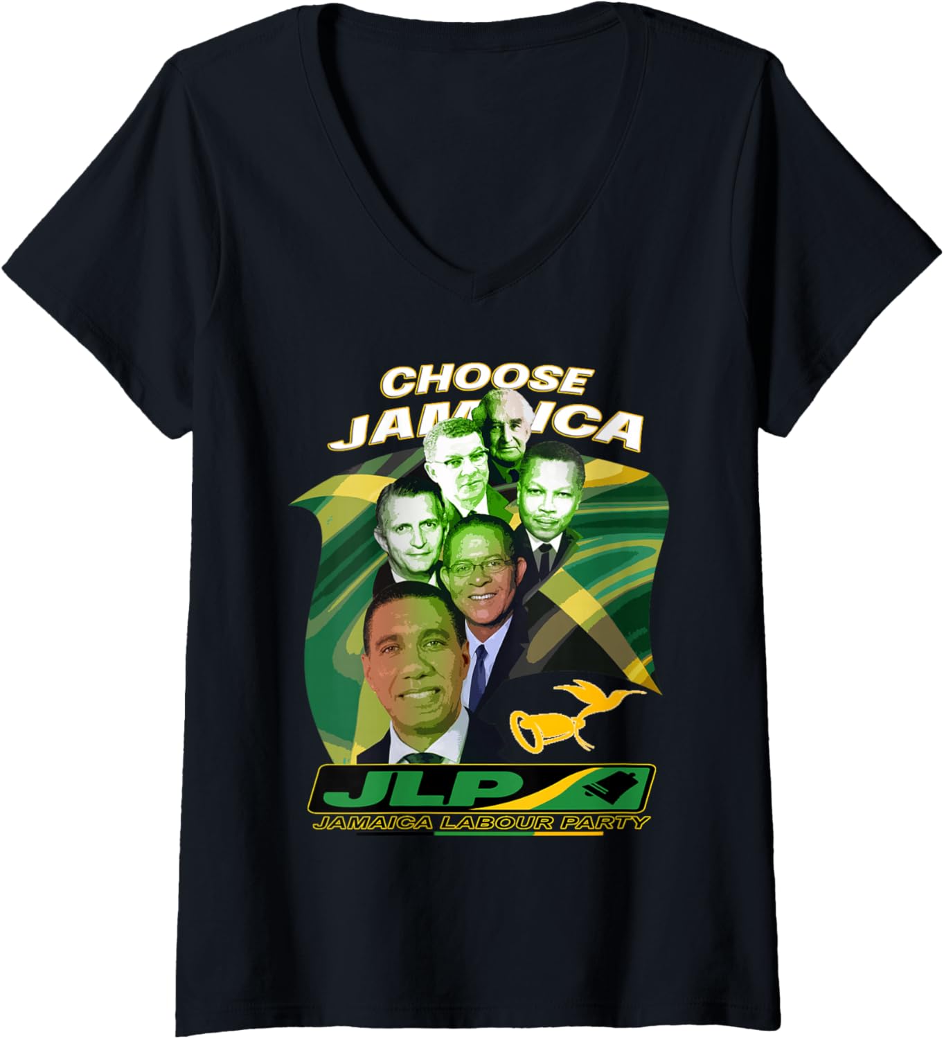 Womens Jamaica Labour Party, Choose Jamaica JLP Supporter Gifts V-Neck