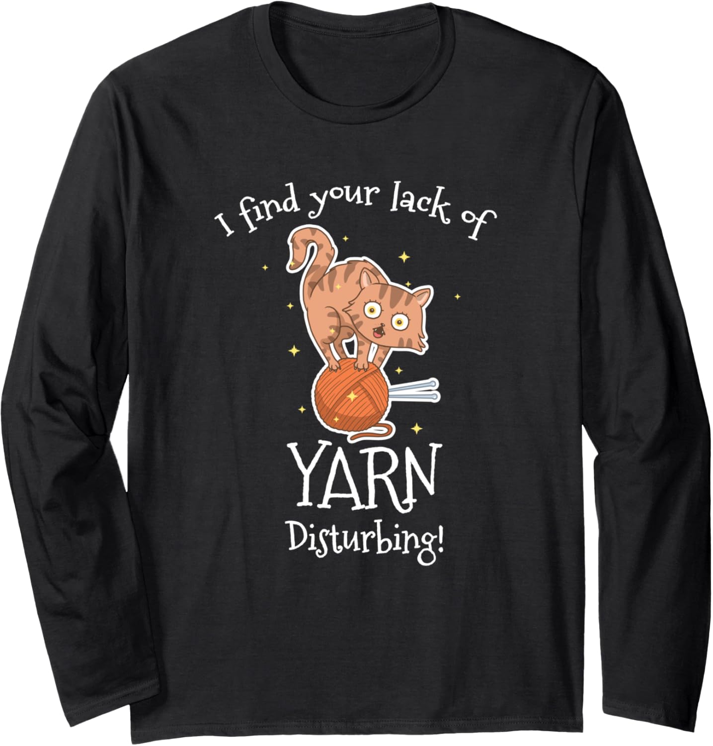 Yarn Disturbing Cat Crocheting Yarn Knitting Long Sleeve