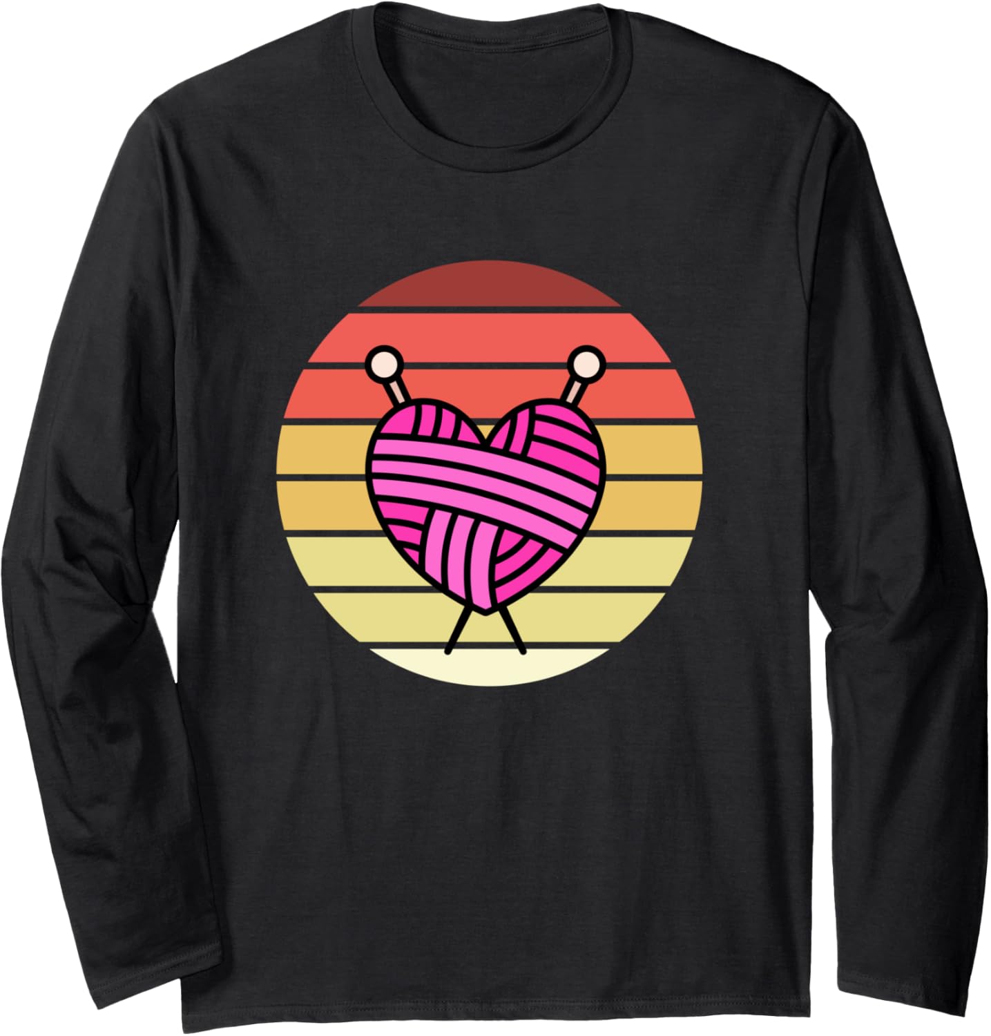 Retro Crochet Nerd Funny Crocheting Yarn Lover Gift Long Sleeve