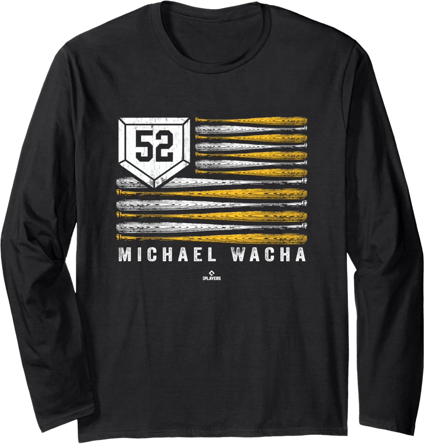 Vintage US Flag Baseball Stripes Michael Wacha MLBPA Long Sleeve