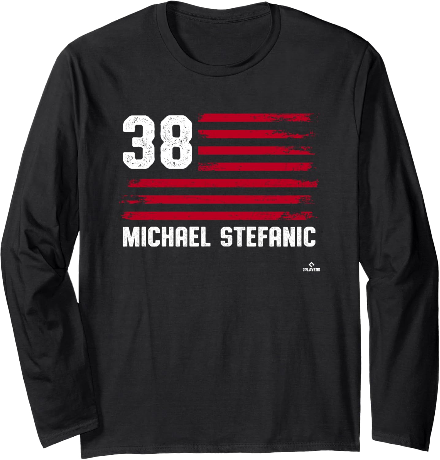 Flag Stripes Michael Stefanic Los Angeles Baseball MLBPA Long Sleeve