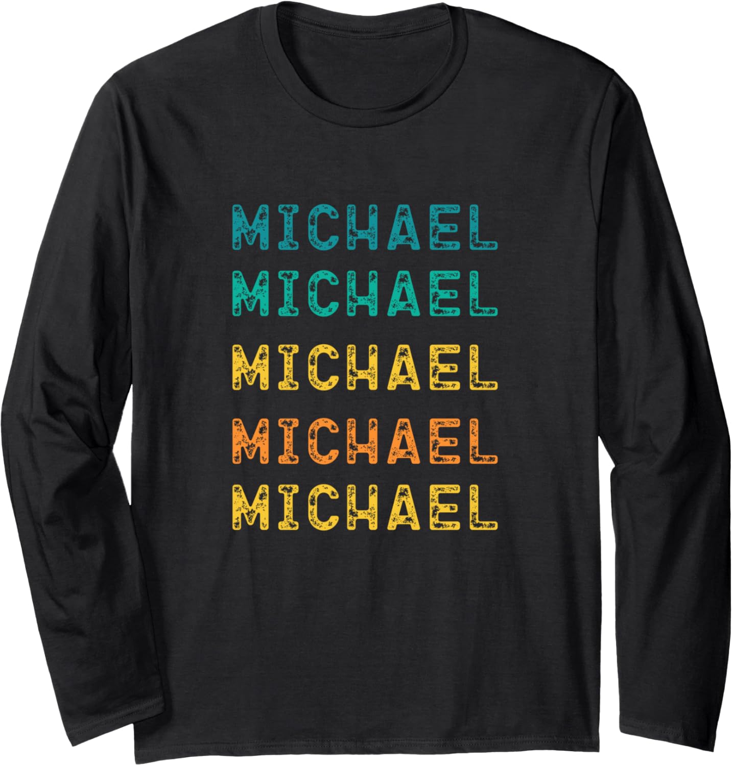 Funny Michael shirts Boys Retro Vintage Michael Lover Long Sleeve