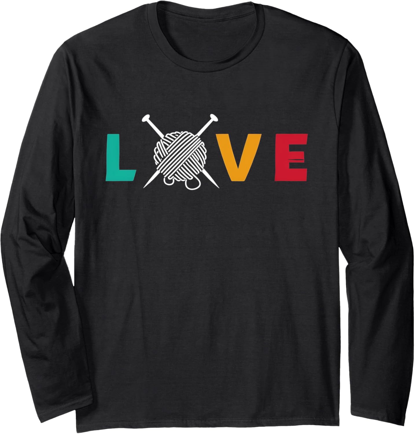 Crochet Love Crochet Heart Yarn Knitting I Love Crochet Long Sleeve